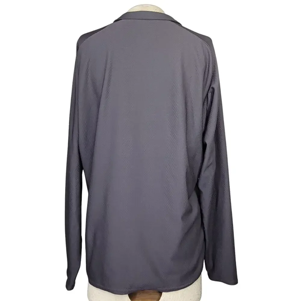 Nike Gray Dri Fit Long Sleeve Top Size Large